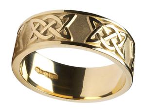 Mens 14k Gold Lovers Knot Wedding Band WBWED295